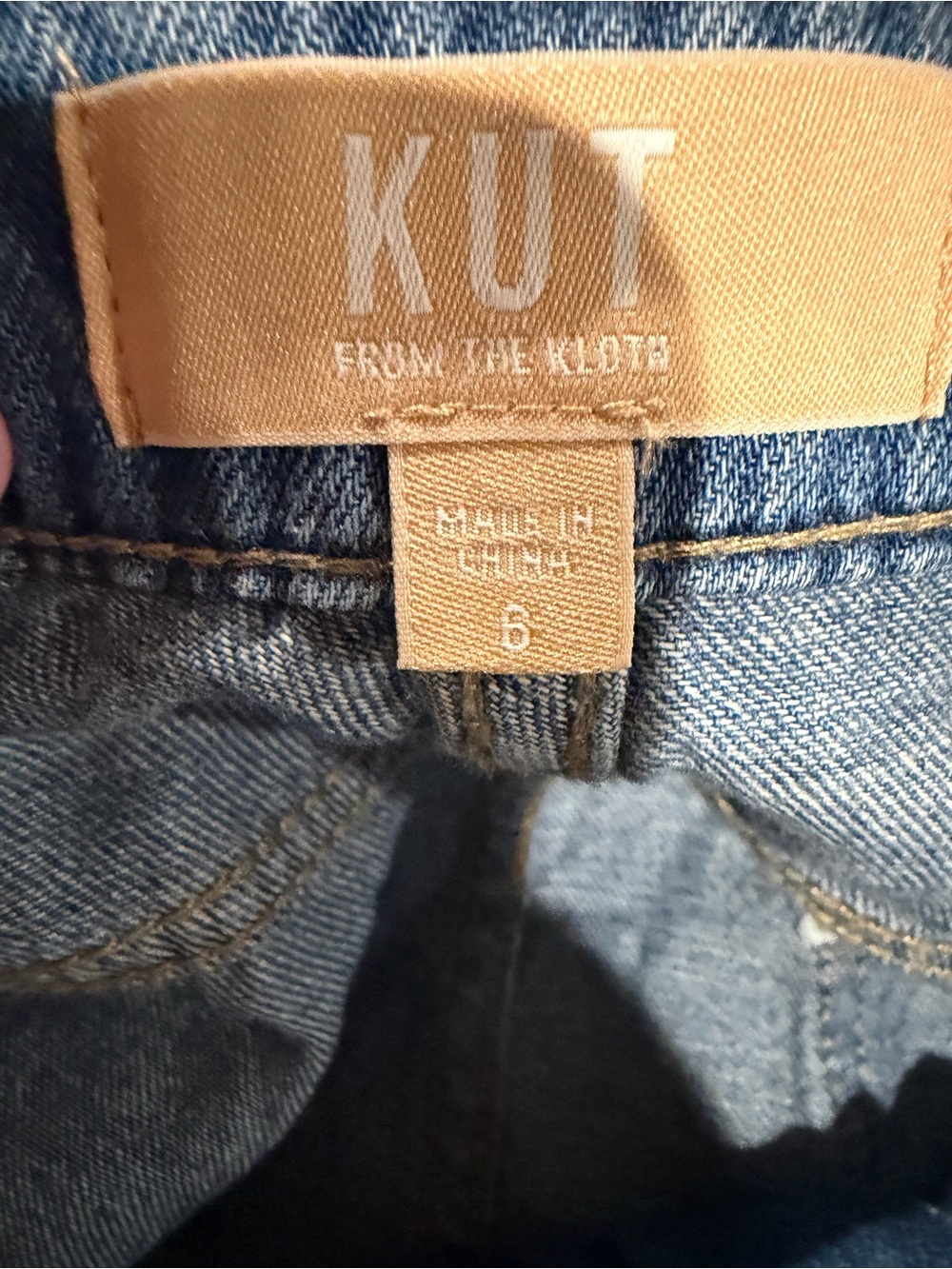 Kut from the Kloth Two-Tone Blue Wide-Leg Denim Jeans - Picture 7 of 10